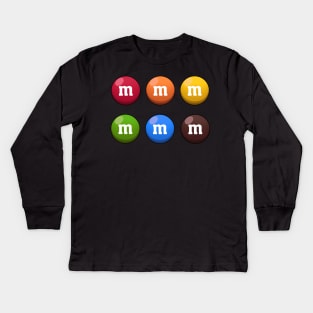 Colorful Chocolate Candy Kids Long Sleeve T-Shirt